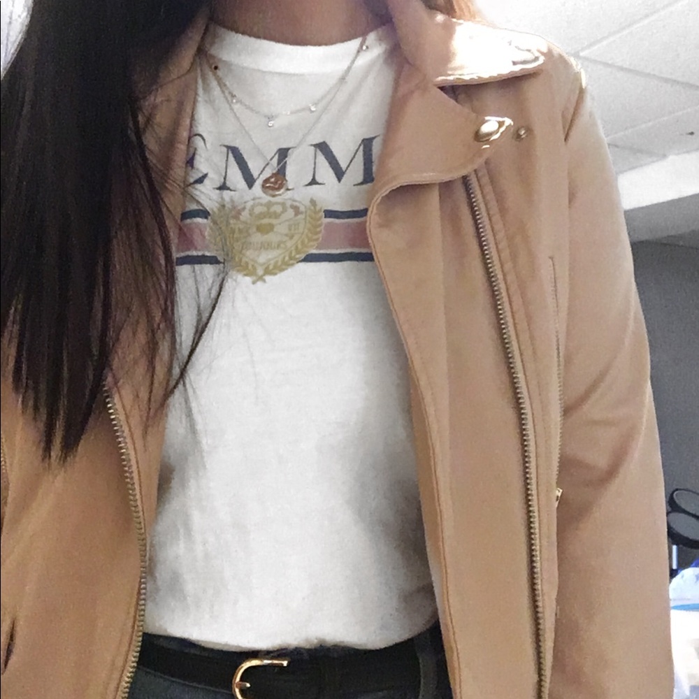 Pink leather jacket